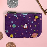 Space Travels Seamless Pattern Vector Cartoon Mini Coin Purse