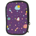 Space Travels Seamless Pattern Vector Cartoon Compact Camera Leather Case