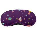 Space Travels Seamless Pattern Vector Cartoon Sleep Mask
