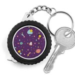 Space Travels Seamless Pattern Vector Cartoon Measuring Tape