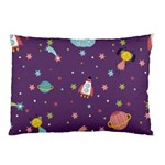 Space Travels Seamless Pattern Vector Cartoon Pillow Case (Two Sides)