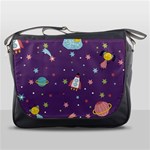 Space Travels Seamless Pattern Vector Cartoon Messenger Bag