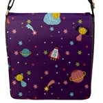 Space Travels Seamless Pattern Vector Cartoon Flap Closure Messenger Bag (S)