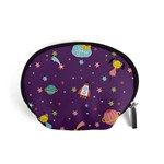 Space Travels Seamless Pattern Vector Cartoon Accessory Pouch (Small)