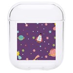 Space Travels Seamless Pattern Vector Cartoon Hard PC AirPods 1/2 Case