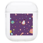 Space Travels Seamless Pattern Vector Cartoon Soft TPU AirPods 1/2 Case