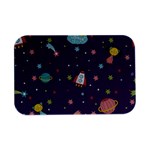 Space Travels Seamless Pattern Vector Cartoon Open Lid Metal Box (Silver)  