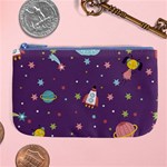 Space Travels Seamless Pattern Vector Cartoon Large Coin Purse