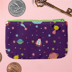 Space Travels Seamless Pattern Vector Cartoon Large Coin Purse from ArtsNow.com Back
