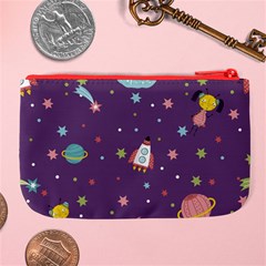 Space Travels Seamless Pattern Vector Cartoon Large Coin Purse from ArtsNow.com Back