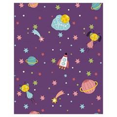 Space Travels Seamless Pattern Vector Cartoon Drawstring Pouch (XL) from ArtsNow.com Front