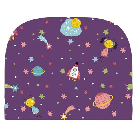 Space Travels Seamless Pattern Vector Cartoon Make Up Case (Small) from ArtsNow.com Front