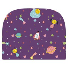 Space Travels Seamless Pattern Vector Cartoon Make Up Case (Small) from ArtsNow.com Back