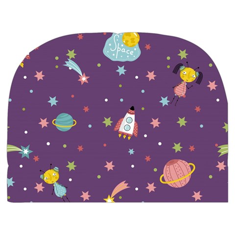 Space Travels Seamless Pattern Vector Cartoon Make Up Case (Medium) from ArtsNow.com Back
