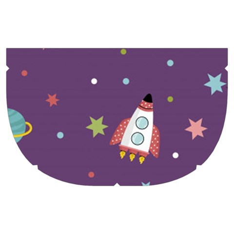 Space Travels Seamless Pattern Vector Cartoon Make Up Case (Medium) from ArtsNow.com Side Right