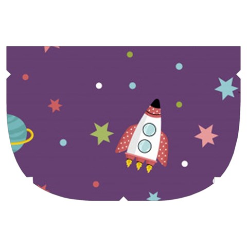 Space Travels Seamless Pattern Vector Cartoon Make Up Case (Large) from ArtsNow.com Side Left