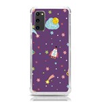Space Travels Seamless Pattern Vector Cartoon Samsung Galaxy S20 6.2 Inch TPU UV Case
