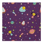 Space Travels Seamless Pattern Vector Cartoon Banner and Sign 4  x 4 