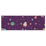 Space Travels Seamless Pattern Vector Cartoon Banner and Sign 6  x 2 