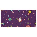 Space Travels Seamless Pattern Vector Cartoon Banner and Sign 6  x 3 