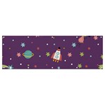Space Travels Seamless Pattern Vector Cartoon Banner and Sign 12  x 4 