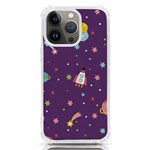 Space Travels Seamless Pattern Vector Cartoon iPhone 13 Pro TPU UV Print Case