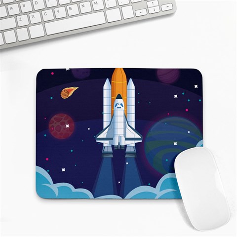 Spaceship Milkyway Galaxy Small Mousepad from ArtsNow.com Front