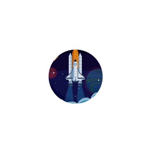 Spaceship Milkyway Galaxy 1  Mini Buttons from ArtsNow.com Front