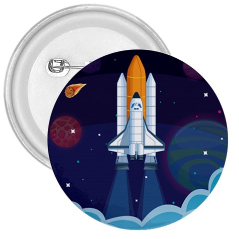 Spaceship Milkyway Galaxy 3  Buttons from ArtsNow.com Front