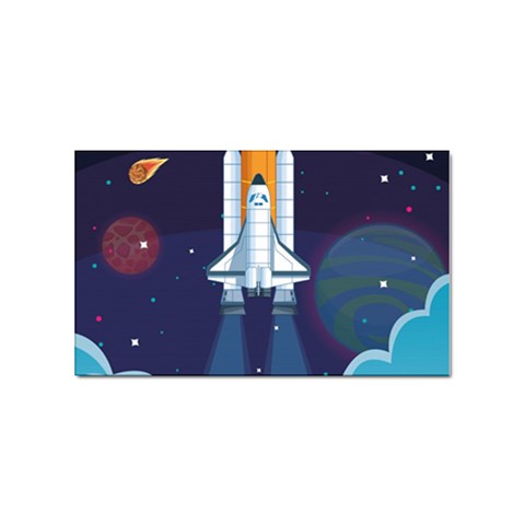Spaceship Milkyway Galaxy Sticker (Rectangular) from ArtsNow.com Front
