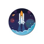 Spaceship Milkyway Galaxy Magnet 3  (Round)
