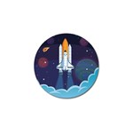 Spaceship Milkyway Galaxy Golf Ball Marker (4 pack)
