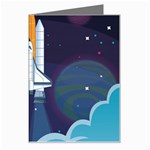 Spaceship Milkyway Galaxy Greeting Card
