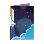 Spaceship Milkyway Galaxy Mini Greeting Card