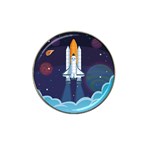 Spaceship Milkyway Galaxy Hat Clip Ball Marker (4 pack)