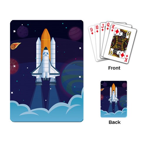 Spaceship Milkyway Galaxy Playing Cards Single Design (Rectangle) from ArtsNow.com Back