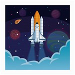 Spaceship Milkyway Galaxy Medium Glasses Cloth (2 Sides)