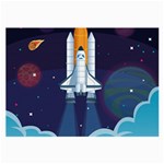 Spaceship Milkyway Galaxy Large Glasses Cloth