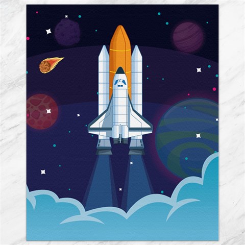 Spaceship Milkyway Galaxy Canvas 11  x 14  from ArtsNow.com 10.95 x13.48  Canvas - 1