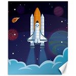Spaceship Milkyway Galaxy Canvas 11  x 14 