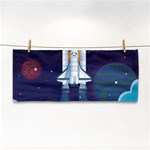 Spaceship Milkyway Galaxy Hand Towel