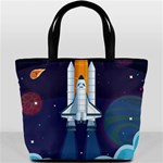 Spaceship Milkyway Galaxy Bucket Bag
