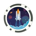 Spaceship Milkyway Galaxy Poker Chip Card Guard (10 pack)