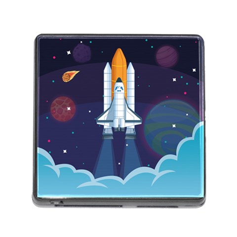 Spaceship Milkyway Galaxy Memory Card Reader (Square 5 Slot) from ArtsNow.com Front