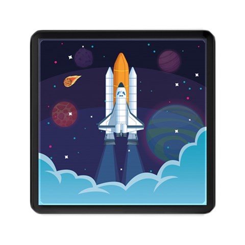 Spaceship Milkyway Galaxy Memory Card Reader (Square) from ArtsNow.com Front