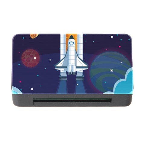 Spaceship Milkyway Galaxy Memory Card Reader with CF from ArtsNow.com Front
