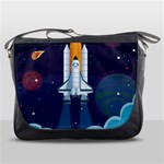 Spaceship Milkyway Galaxy Messenger Bag