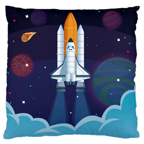 Spaceship Milkyway Galaxy Large Cushion Case (One Side) from ArtsNow.com Front
