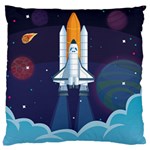 Spaceship Milkyway Galaxy Large Cushion Case (Two Sides)
