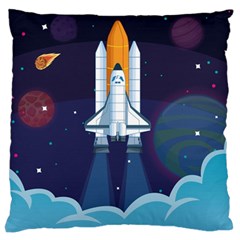 Spaceship Milkyway Galaxy Large Cushion Case (Two Sides) from ArtsNow.com Back